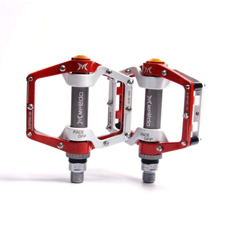 Skorter | MPEDA Mountain Bike Bearing Pedal Ultra-Light Aluminum Alloy Non-Slip Bearing Pedal, Size: 930(White Red)
