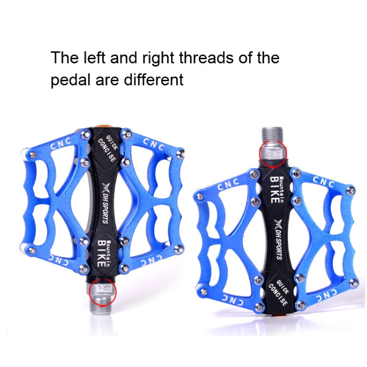 Skorter | Bicycle Pedal Mountain Bike Aluminum Alloy Palin Pedal Non-Slip Bearing Pedal(901 Black)