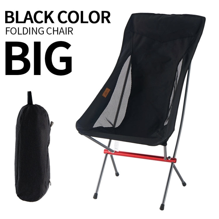 Skorter | CLS Outdoor Folding Chair Heightening Portable Camping Fishing Chair(Black)