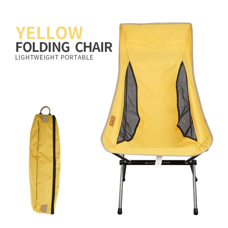 Skorter | CLS Outdoor Folding Chair Heightening Portable Camping Fishing Chair(Yellow)