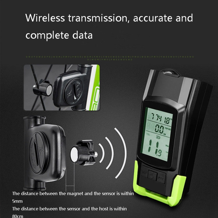 Skorter | 3 In 1 Wireless Bicycle Code Meter Lamp Strong Light Front Light, Colour: Red