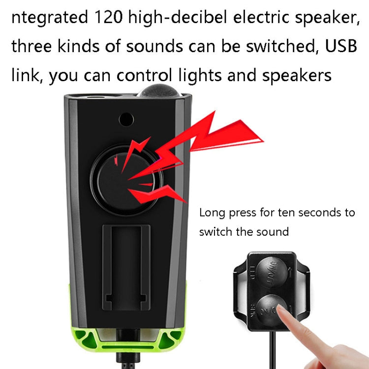 Skorter | 3 In 1 Wireless Bicycle Code Meter Lamp Strong Light Front Light, Colour: Red