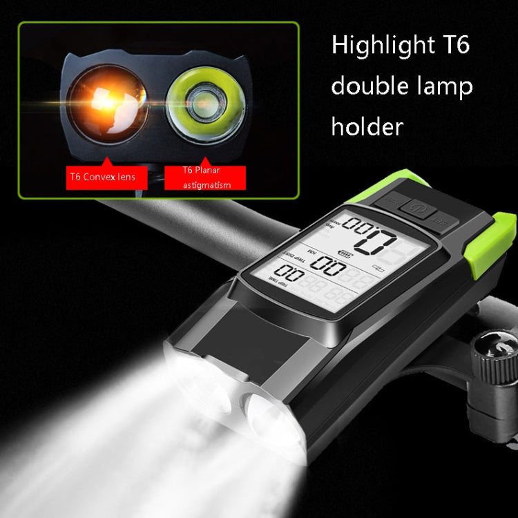 Skorter | 3 In 1 Wireless Bicycle Code Meter Lamp Strong Light Front Light, Colour: Red