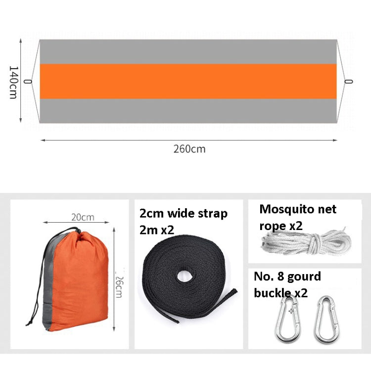 Skorter | Encryption Mosquito Net Hammock Outdoor Camping Anti-Mosquito Net Gauze Hammock, Size: 260x140cm(Dark Blue Grey)