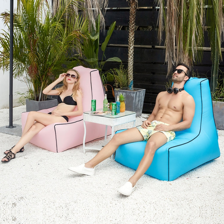 Skorter | BB1082 Inflatable Sofa Inflatable Bed Outdoor Folding Portable Air Sofa Size: 85 x 80 x 75cm(Rose Red)