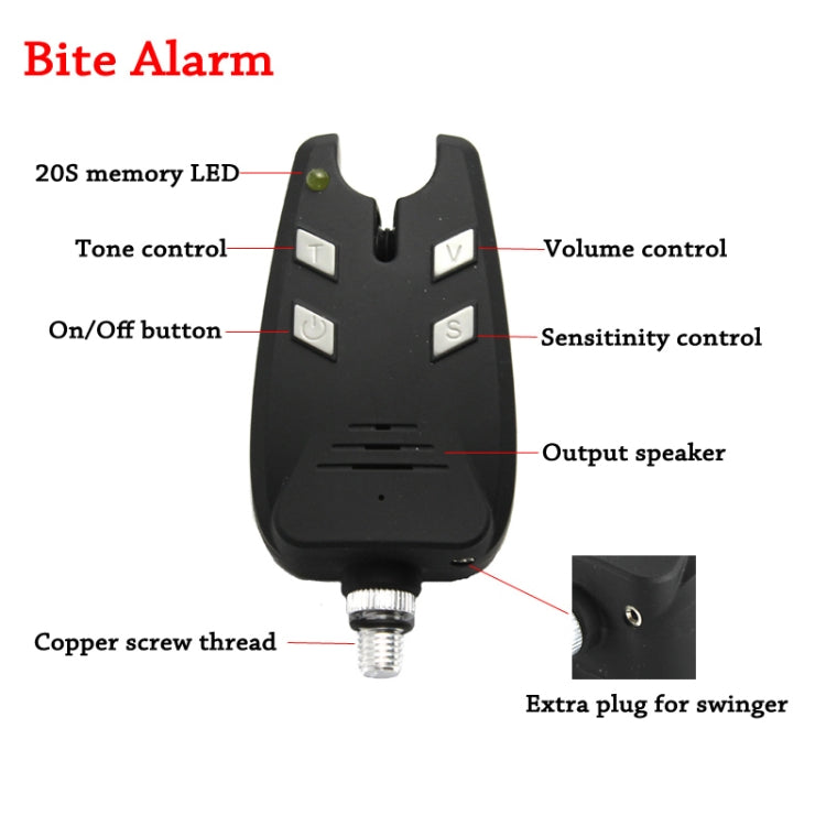 Skorter | European Style Fishing Alarm Wireless Electronic Remote Control Alarm Set Sea Rod Throwing Rod Bracket Type