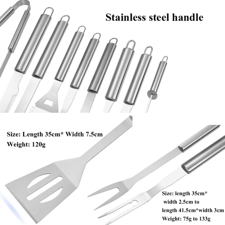Skorter | 10 in 1 Barbecue Combination Tool Set Aluminum Box Stainless Steel Grill Set