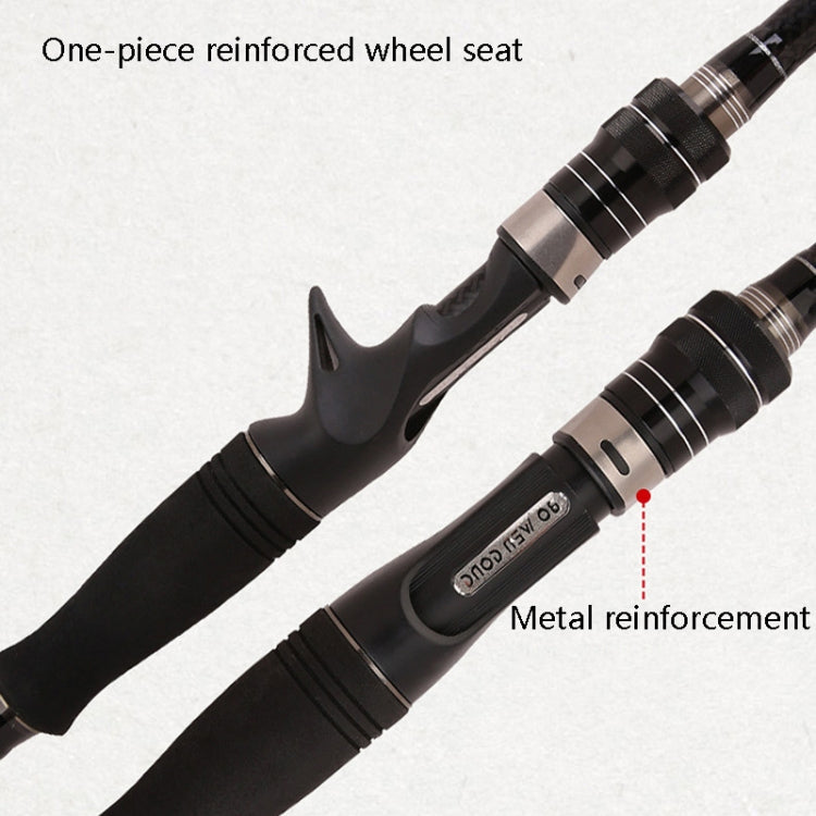 Skorter | Carbon Telescopic Luya Rod Short Section Fishing Throwing Rod, Length: 2.4m(Curved Handle)