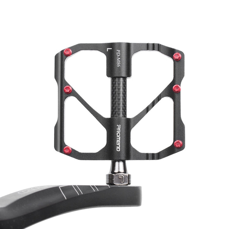 Skorter | PD-M86C 1 Pair PROMEND Bicycle Road Bike Mountain Bike 3 Palin Carbon Fiber Bearing Pedal(Black)
