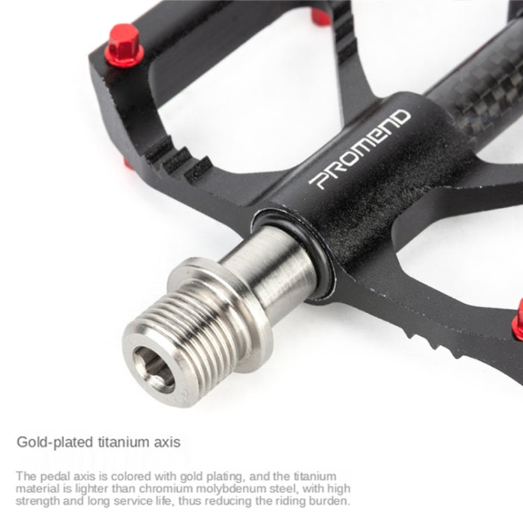 Skorter | 1 Pair PROMEND Titanium Axle Carbon Tube Bicycle Pedal Mountain Bike Road Bike 3 Palin Pedal PD-M86C-TI