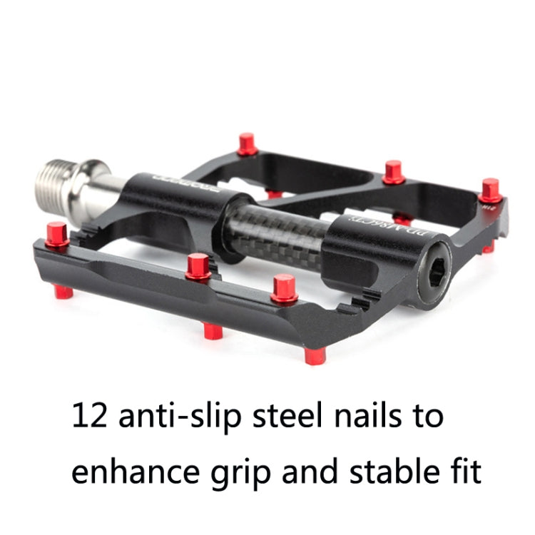 Skorter | 1 Pair PROMEND Titanium Axle Carbon Tube Bicycle Pedal Mountain Bike Road Bike 3 Palin Pedal PD-M86C-TI