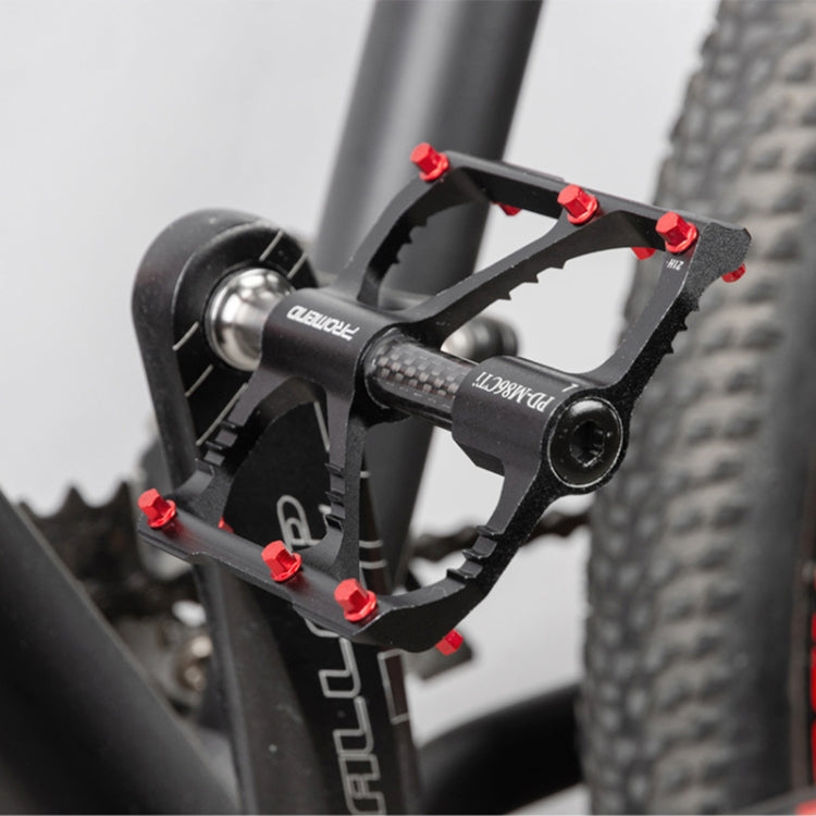 Skorter | 1 Pair PROMEND Titanium Axle Carbon Tube Bicycle Pedal Mountain Bike Road Bike 3 Palin Pedal PD-M86C-TI
