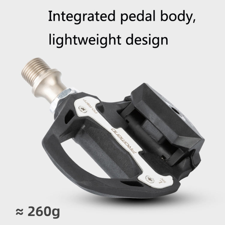 Skorter | 1 Pair PROMEND PD-R97P Bicycle Self-Locking Pedal Road Bike Nylon Lock Pedal SPD System Cassette Palin Pedal(Black)