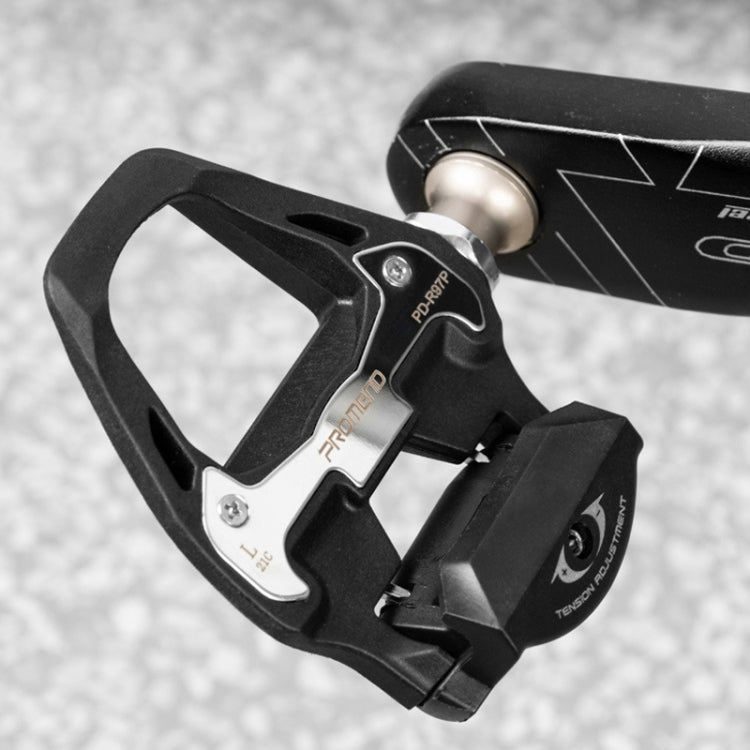 Skorter | 1 Pair PROMEND PD-R97P Bicycle Self-Locking Pedal Road Bike Nylon Lock Pedal SPD System Cassette Palin Pedal(Black)