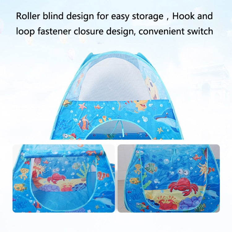 Skorter | 3 in 1 ZP01 Children Tent Play House Tunnel Foldable Shooting Ocean Ball Pool Toy(Blue Sea)