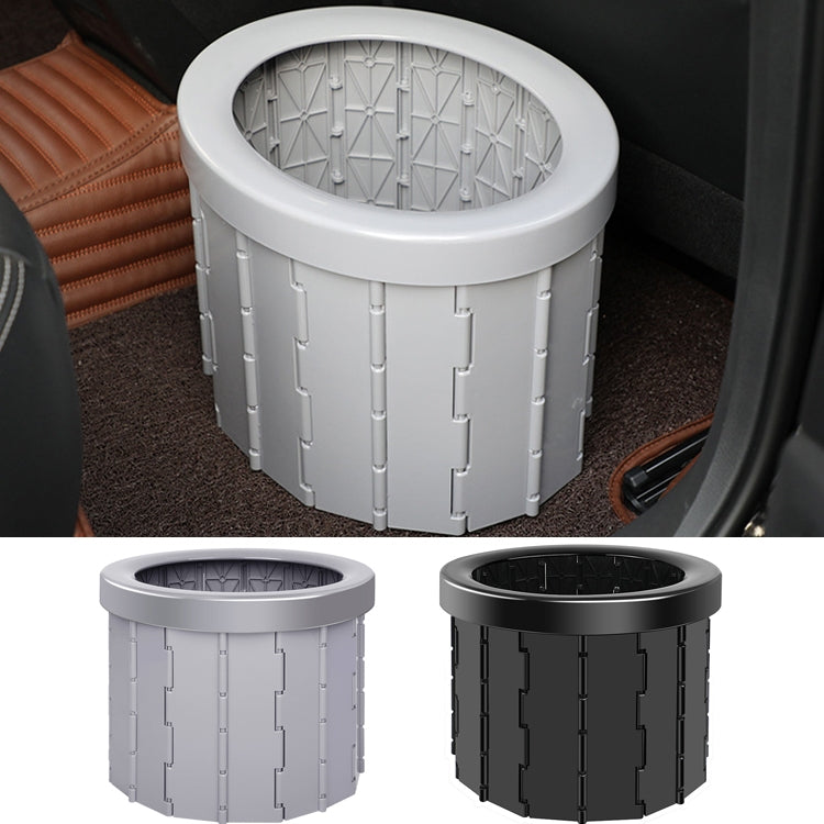 Skorter | Folding Toilet Travel Car Toilet With Cover Indoor Portable Emergency Camping Toilet(Grey)