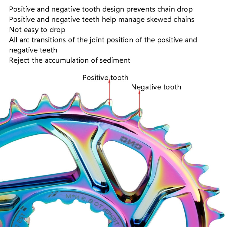 Skorter | BDSNAIL Mountain Bike Single Disk GXP Direct-Shaped Integrated Disk Positive And Negative Tooth Disc, Colour: 34T (Black)