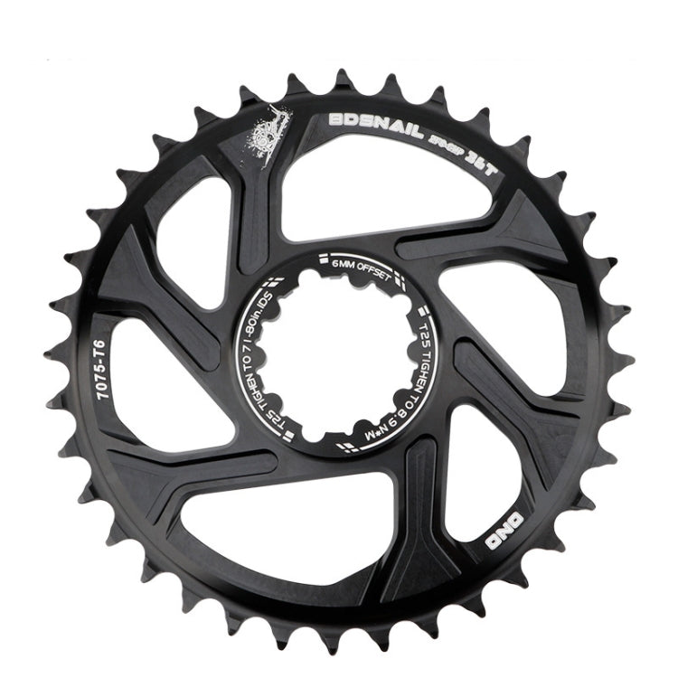 Skorter | BDSNAIL Mountain Bike Single Disk GXP Direct-Shaped Integrated Disk Positive And Negative Tooth Disc, Colour: 38T (Black)