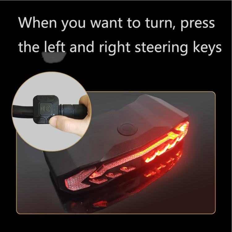 Skorter | SF31 Bicycle Rail Light Brake Steering Sensor Anti-Theft Alarm Wireless Remote Control Warning Bell(Black)