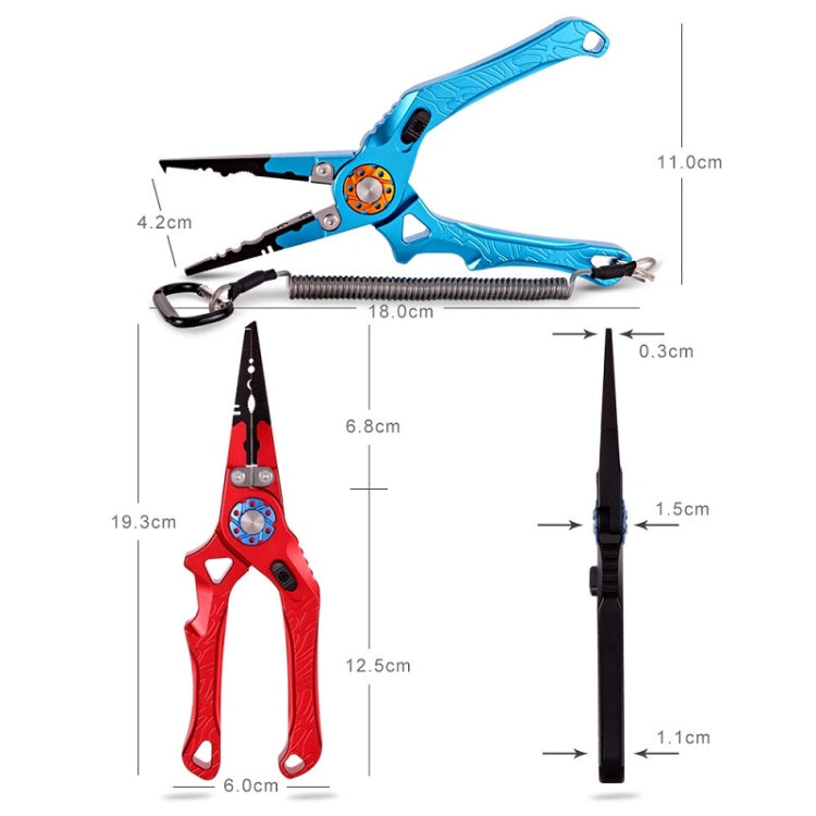 Skorter | Multifunctional Open-Loop Lead-Pressing Fishing Pliers With Lock(Red)