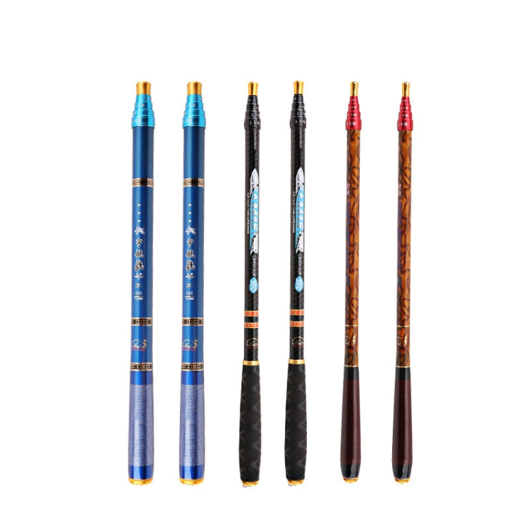 Skorter | Carbon Short Section Fishing Rod Short Section Positioning Handle Rod, Length: 5.4m(Yellow)