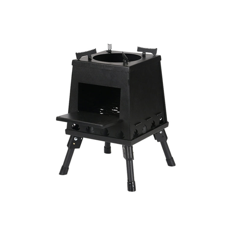 Skorter | Outdoor Camping Folding Portable Barbecue Wood Stove, Size: Small (Black)