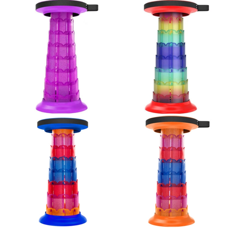 Skorter | Outdoor Portable Lotus Heightened Folding Telescopic Stool(Shining Red)