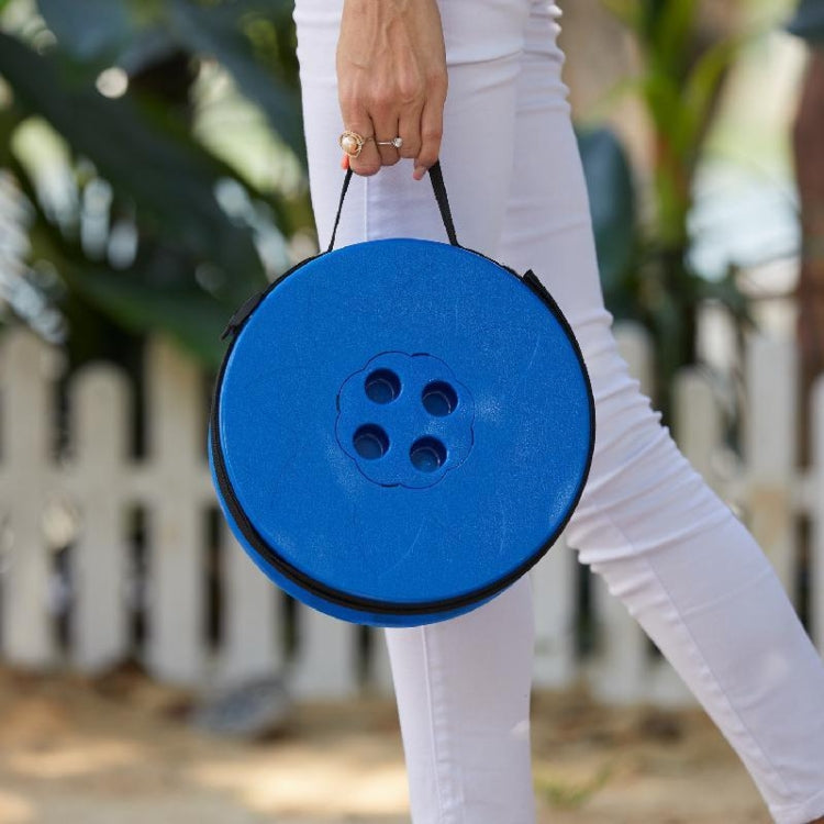 Skorter | Outdoor Portable Lotus Heightened Folding Telescopic Stool(Shining Blue)