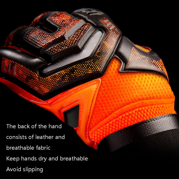 Skorter | Ailsports ST5511 1 Pair Goalkeeper Thicken Latex Fingers Protection Gloves, Size: 5(Red)