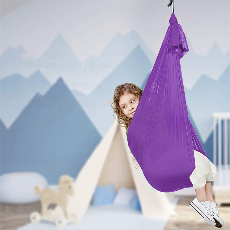 Skorter | Kids Elastic Hammock Indoor Outdoor Swing, Size: 1x2.8m (Purple)