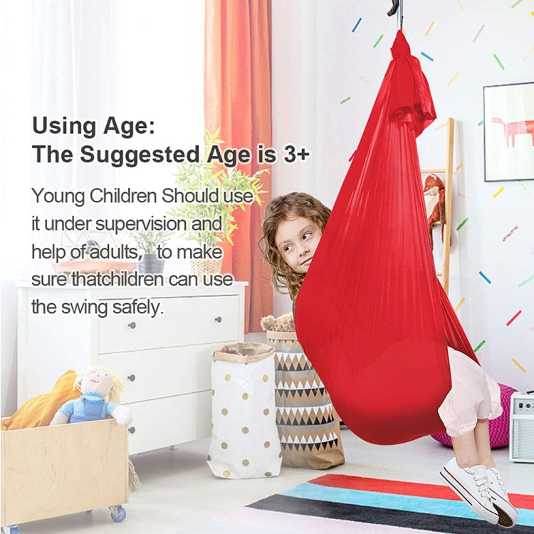 Skorter | Kids Elastic Hammock Indoor Outdoor Swing, Size: 1.5x2.8m (Red)
