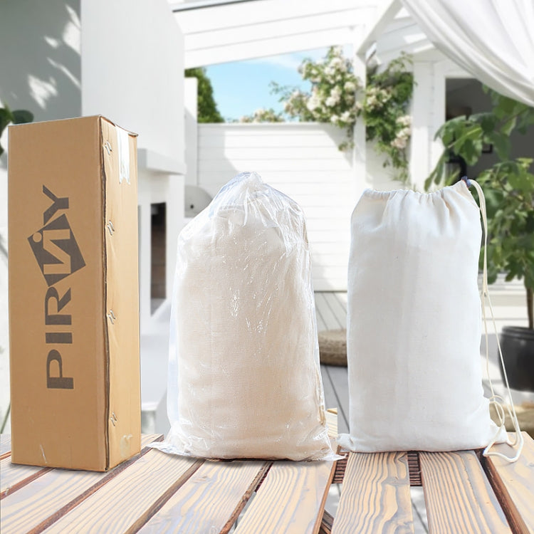 Skorter | 200x150cm Double Outdoor Camping Fringe Canvas Hammock with Pole (White)