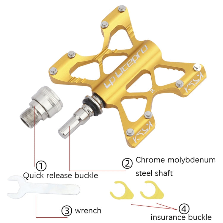Skorter | LP LitePro K5 Folding Bkie Aluminum Alloy Bearin Pedals(Black)