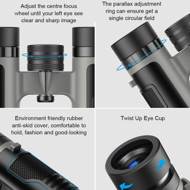 Skorter | APEXEL 10 x 25 Binoculars BAK4 Prism Zoom Telescope for Bird-watching Hunting Hiking(Black)