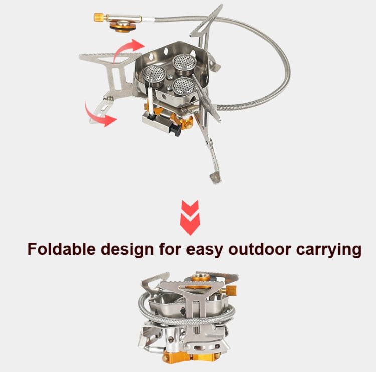 Skorter | Outdoor Portable Three-Head Stove Camping Windproof Stove