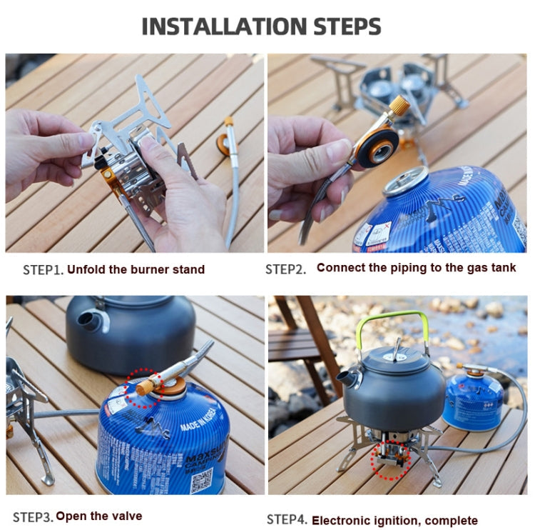 Skorter | Outdoor Portable Three-Head Stove Camping Windproof Stove