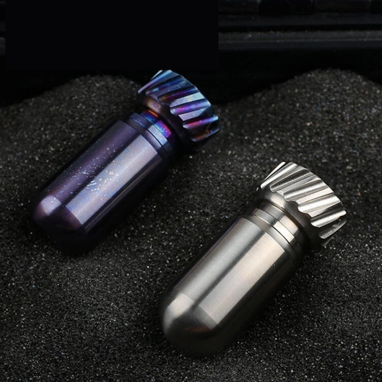 Skorter | Portable Pure Titanium Mini Waterproof Warehouse Sealed Jar Pill Box, Color: Baked Blue