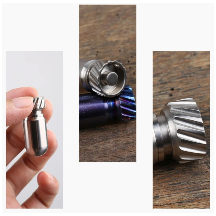 Skorter | Portable Pure Titanium Mini Waterproof Warehouse Sealed Jar Pill Box, Color: Baked Blue