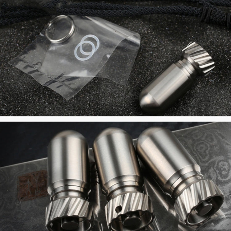 Skorter | Portable Pure Titanium Mini Waterproof Warehouse Sealed Jar Pill Box, Color: Baked Blue