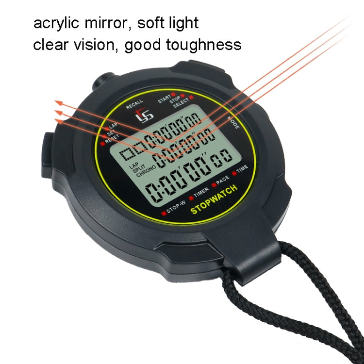 Skorter | YS Stopwatch Timer Training Fitness Competition Stopwatch, Style: YS-7100 100 Memories(Black)
