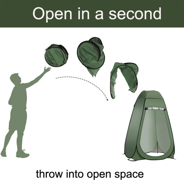 Skorter | Outdoor Camping Toilet Changing Tent Automatic Shower Bathing Tent, Style: Single Person(Green)