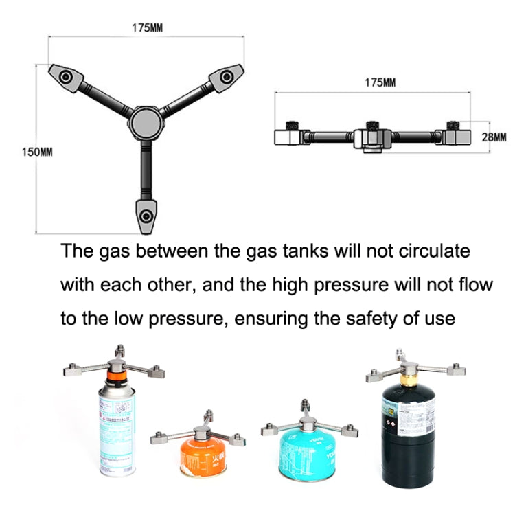 Skorter | Outdoor Camping 3 In 1 Self-closing Aluminum Alloy Stove Adapter Tool