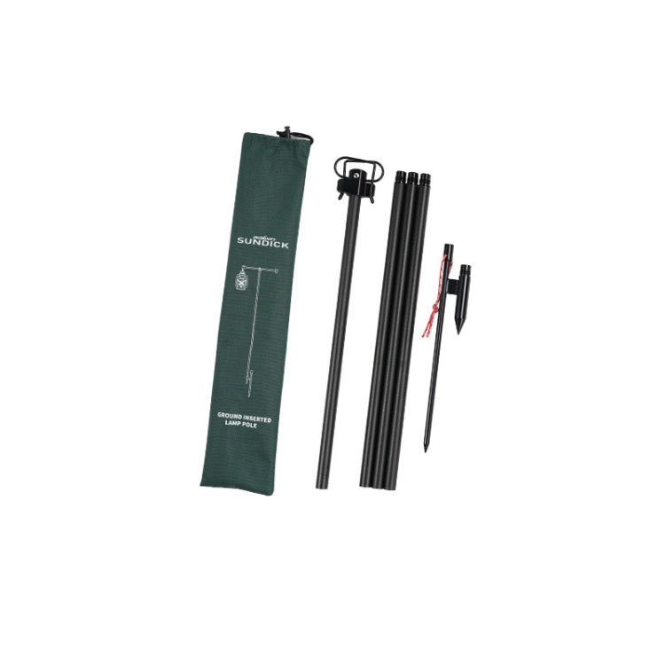 Skorter | Outdoor Camping Telescopic Double Hook Folding Light Stand(Black)