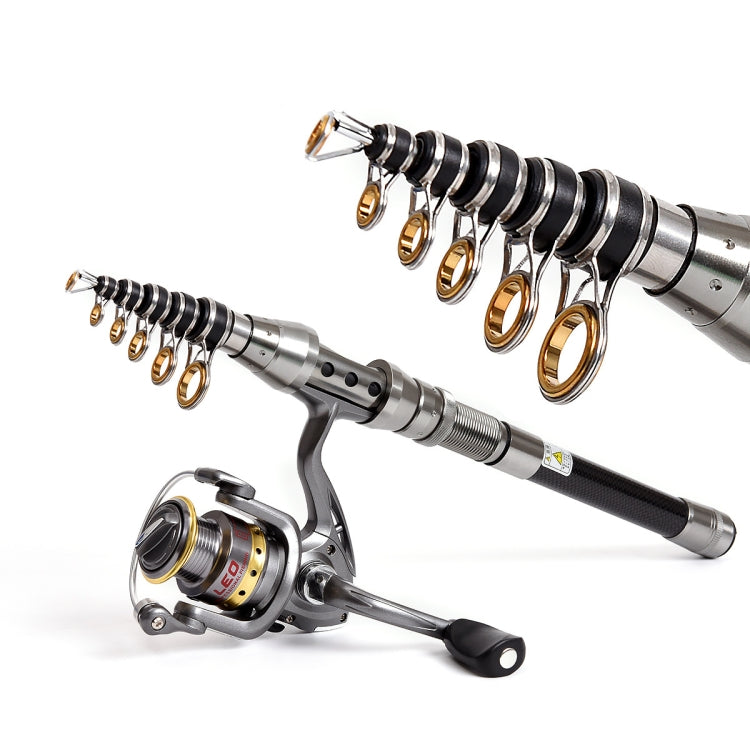 Skorter | LEO 27593 Carbon Mini Fishing Rod Shrink Handle Throwing Poles, Length: 2.4m