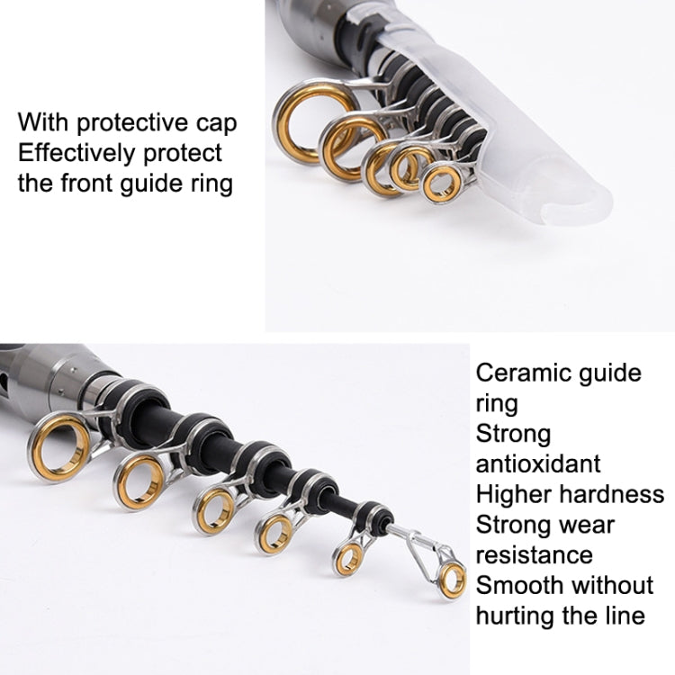 Skorter | LEO 27593 Carbon Mini Fishing Rod Shrink Handle Throwing Poles, Length: 2.4m