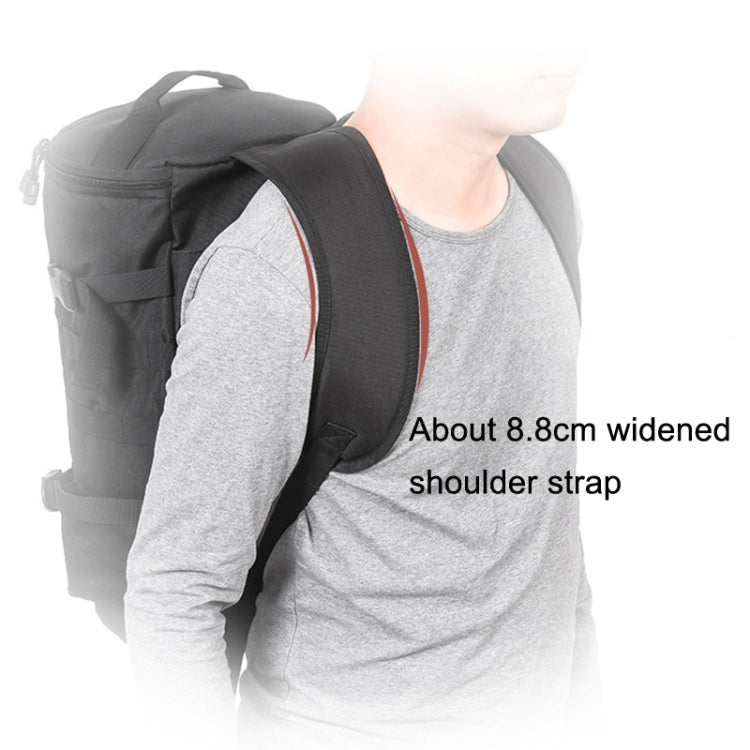 Skorter | LEO 28085 Cylina Shape Fishing Gear Backpack Fishing Rod Outdoor Shoulder Bag(28085-B Black)