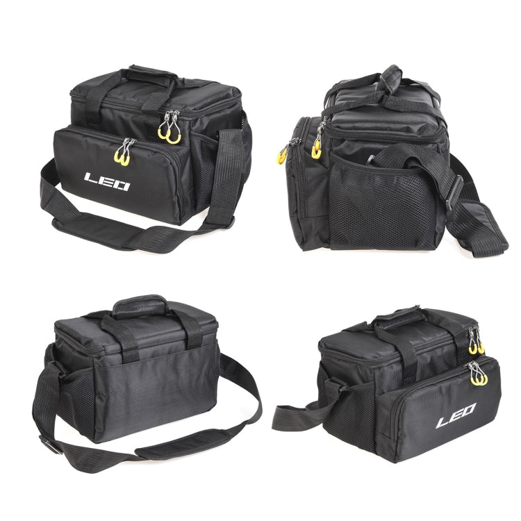 Skorter | LEO 28048 Thickening Square Road Sub Bag Bait Wheel Fishing Gear Bag(Black)
