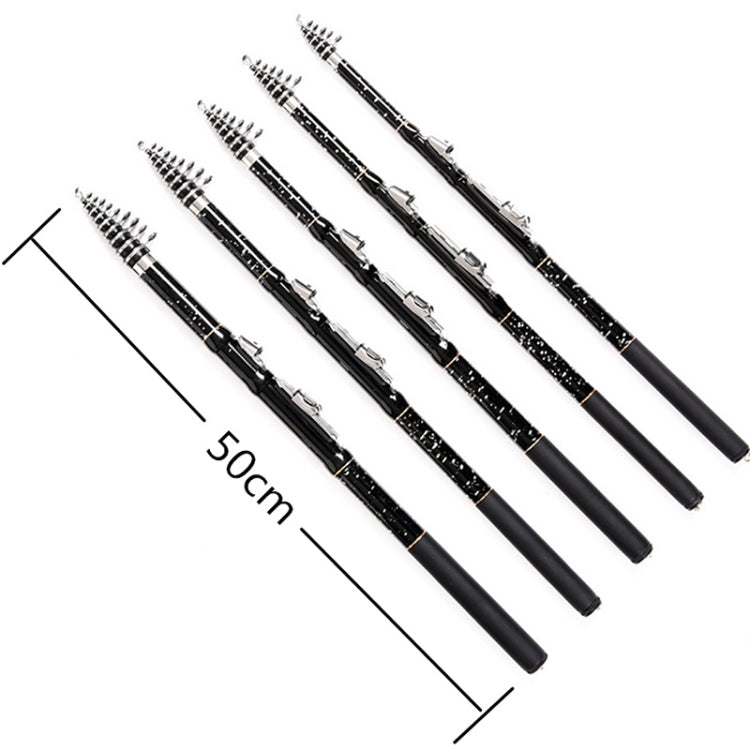Skorter | ZHANLANGWANG Carbon Throwing Pole Mini Short Rock Fishing Rod, Length: 3.6m(Black)