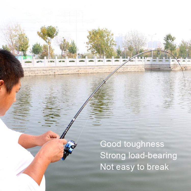 Skorter | ZHANLANGWANG Carbon Throwing Pole Mini Short Rock Fishing Rod, Length: 3.6m(Black)