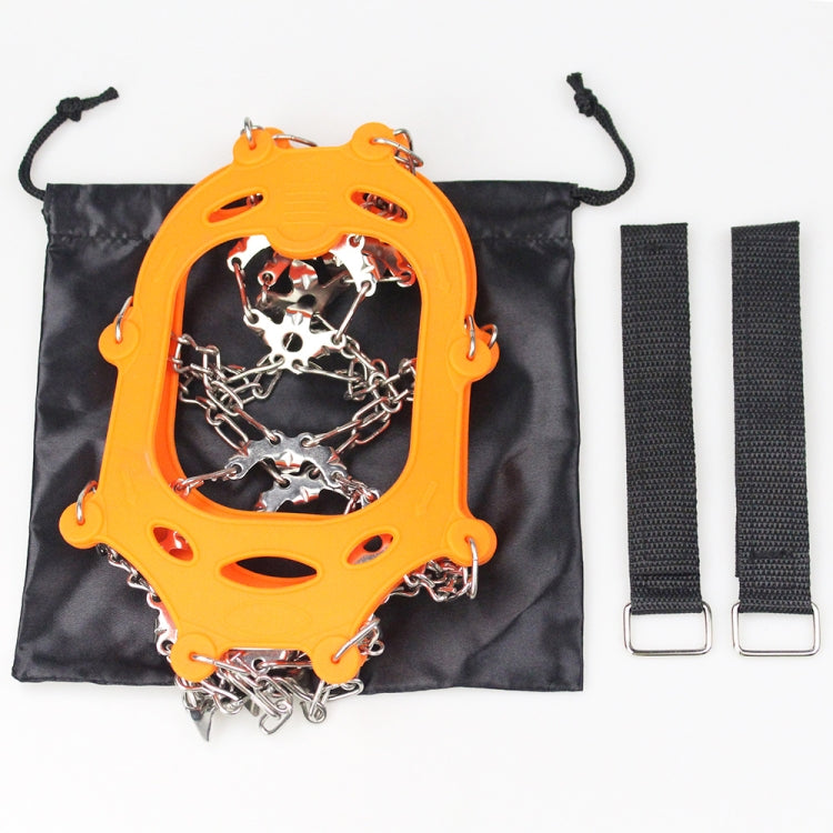Skorter | 1 Pair 23 Spikes Crampons Outdoor Winter Walk Ice Fishing Snow Shoe Spikes,Size: XL Orange